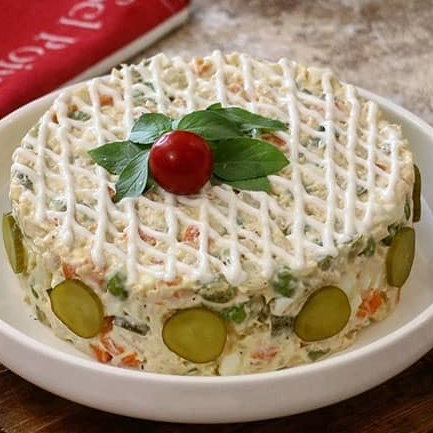 سالاد الویه ریحان و لیمو